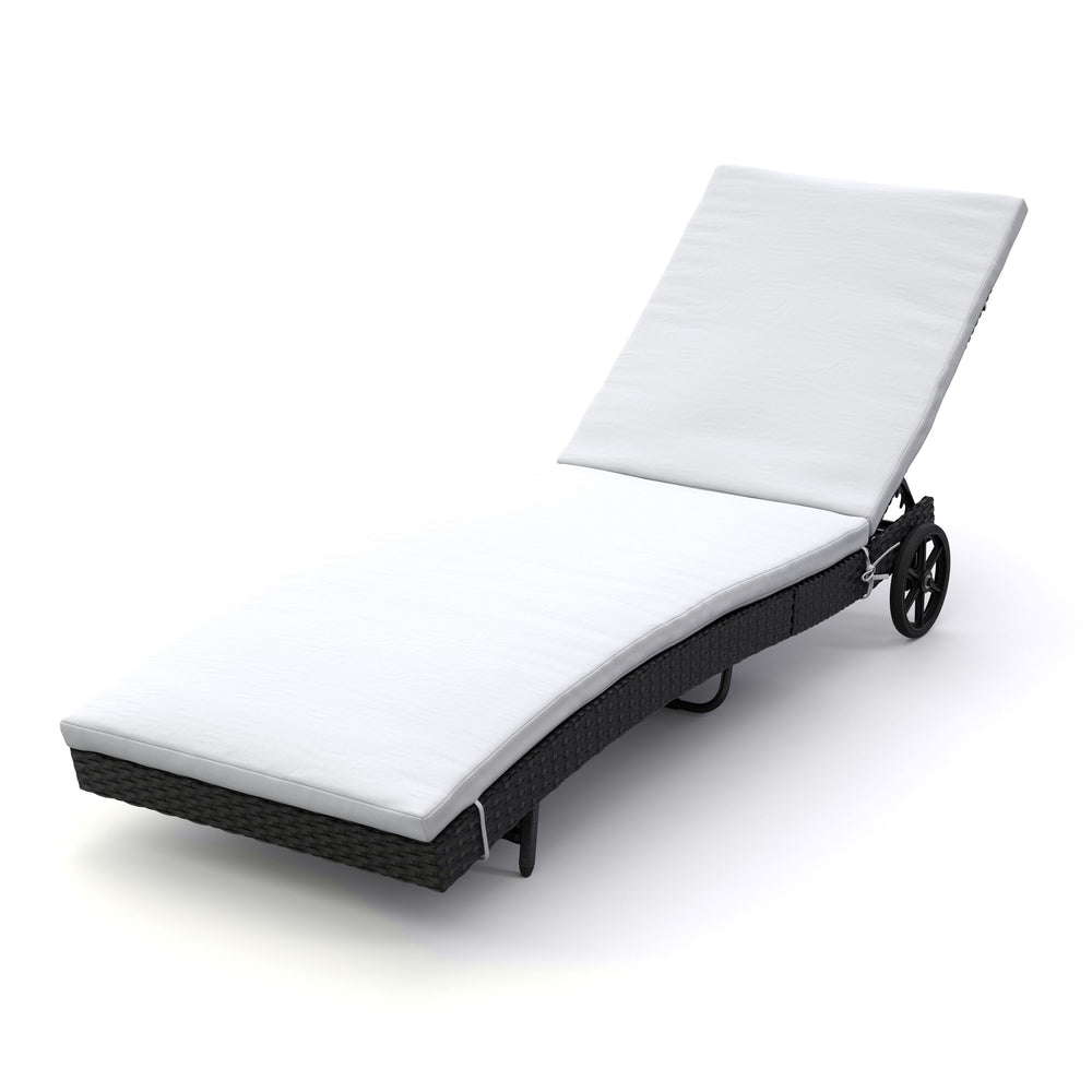 Chaise longue de jardin LAVI, noire