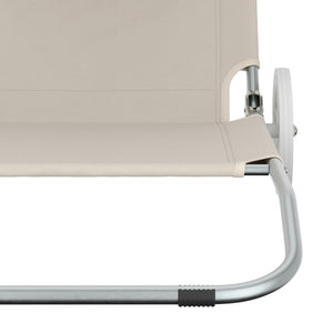 Liegestuhl SALINE mit Rollen beige