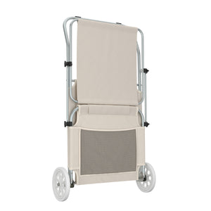 Liegestuhl SALINE mit Rollen beige