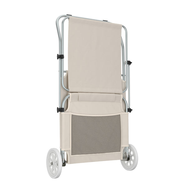 Liegestuhl SALINE mit Rollen beige