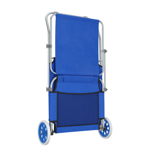 Liegestuhl SALINE mit Rollen blau