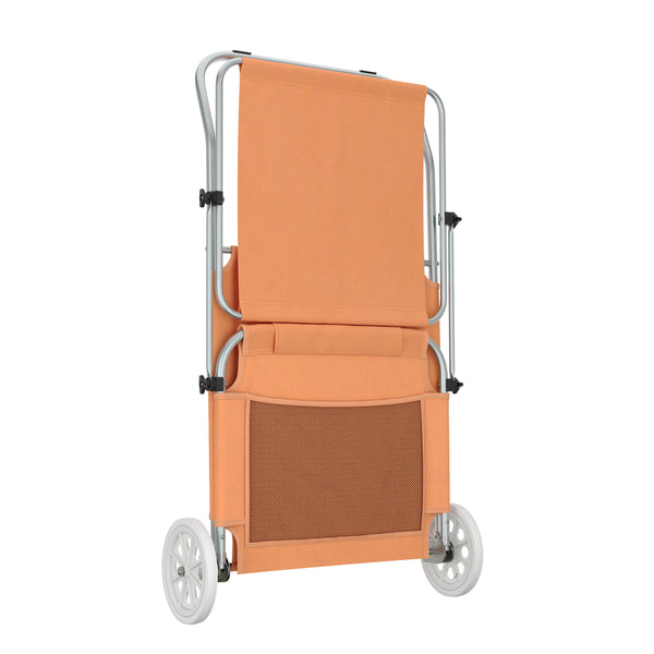 Liegestuhl SALINE mit Rollen orange