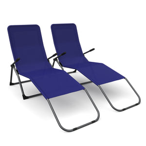 Liegestuhl Beach Chair - Doppelpack (blau)