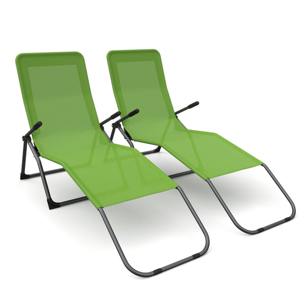 Liegestuhl Beach Chair - Doppelpack (grün)