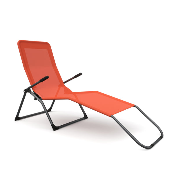 Liegestuhl Beach Chair im Doppelpack orange