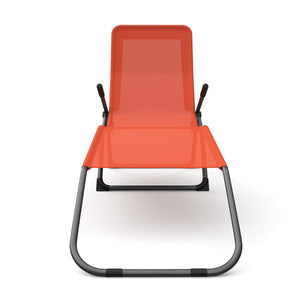 Liegestuhl Beach Chair im Doppelpack orange