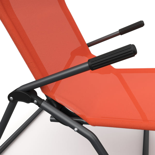 Liegestuhl Beach Chair im Doppelpack orange