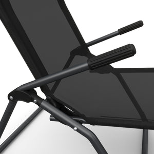 Liegestuhl Beach Chair - Doppelpack (schwarz)