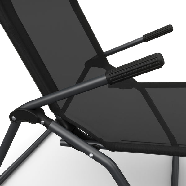 Liegestuhl Beach Chair - Doppelpack (schwarz)