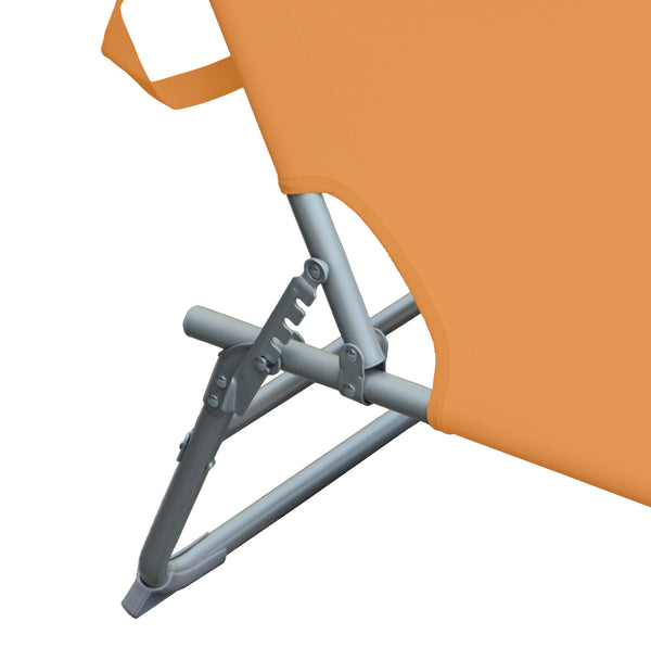 Liegestuhl Sonnenliege (orange)