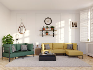 Ecksofa ETHAN 3-Sitzer gelb