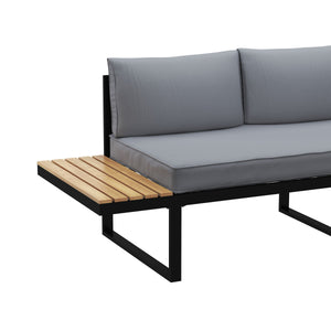 Lounge BRENDA anthrazit/schwarz