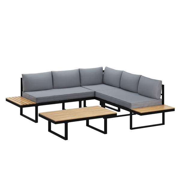 Lounge BRENDA anthrazit/schwarz