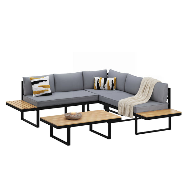 Lounge BRENDA anthrazit/schwarz