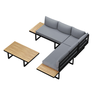 Lounge BRENDA anthrazit/schwarz