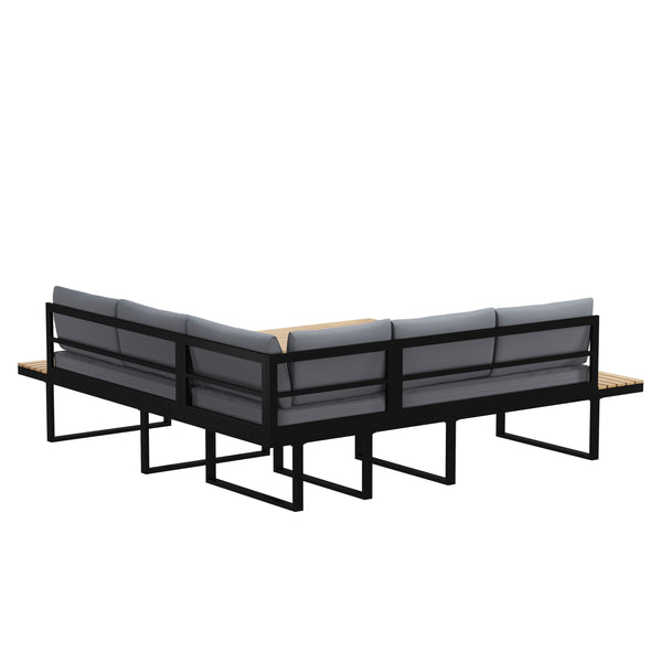 Lounge BRENDA anthrazit/schwarz