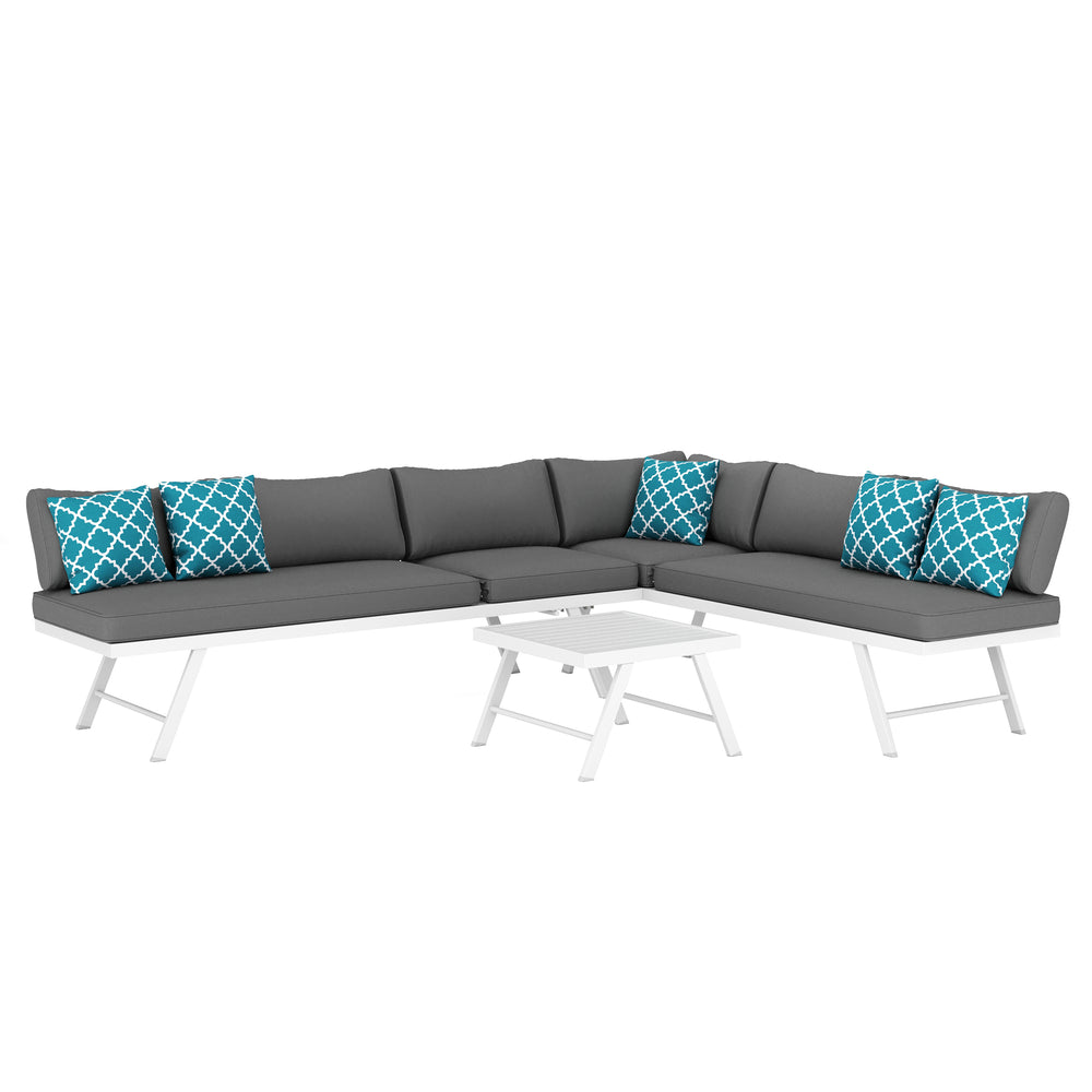 Lounge multifunzionale CALVI in antracite/bianco