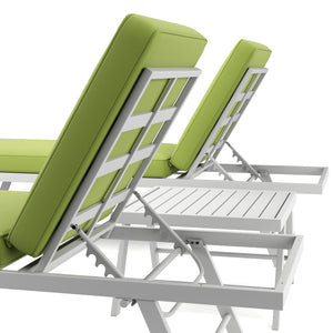 Lounge CALVI multifunktional grün/weiss