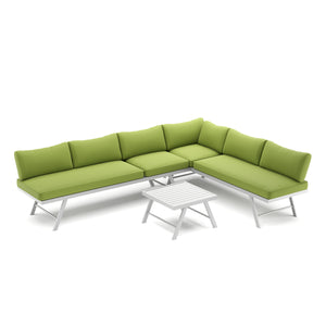 Lounge CALVI multifunktional grün/weiss