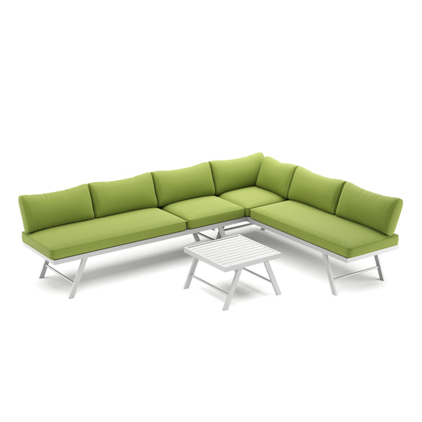 Lounge CALVI multifunktional grün/weiss