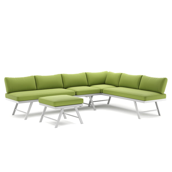 Lounge CALVI multifunktional grün/weiss