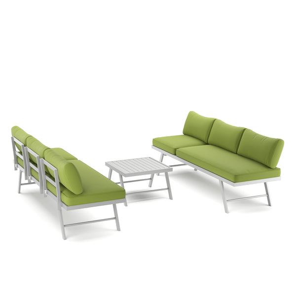 Lounge CALVI multifunktional grün/weiss