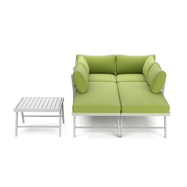 Lounge CALVI multifunktional grün/weiss