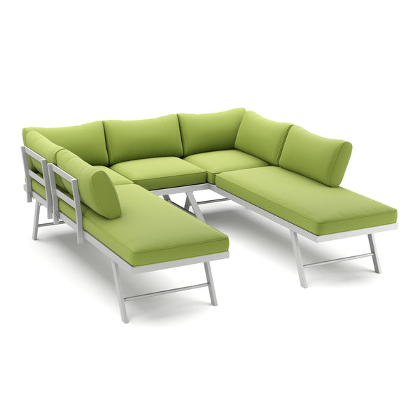 Lounge CALVI multifunktional grün/weiss
