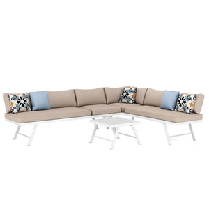 Lounge CALVI multifunktional beige/weiss