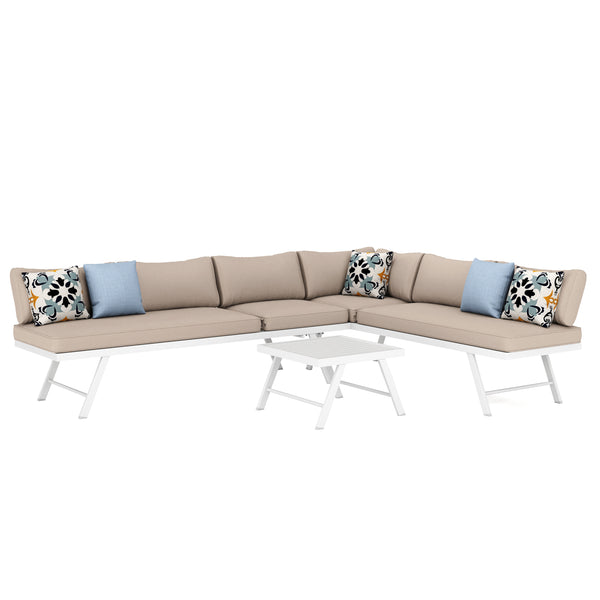 Lounge CALVI multifunktional beige/weiss