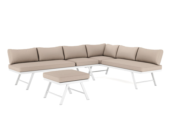 Lounge CALVI multifunktional beige/weiss