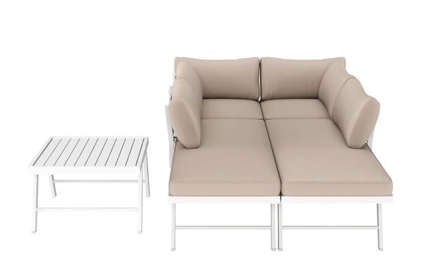 Lounge CALVI multifunktional beige/weiss