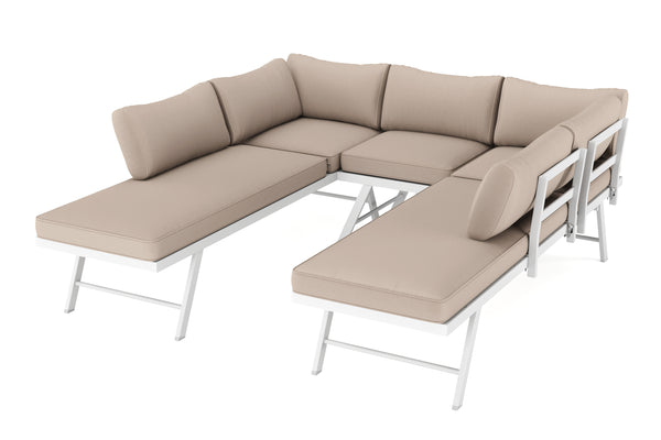 Lounge CALVI multifunktional beige/weiss
