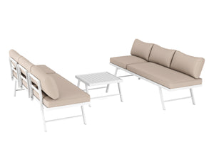 Lounge CALVI multifunktional beige/weiss