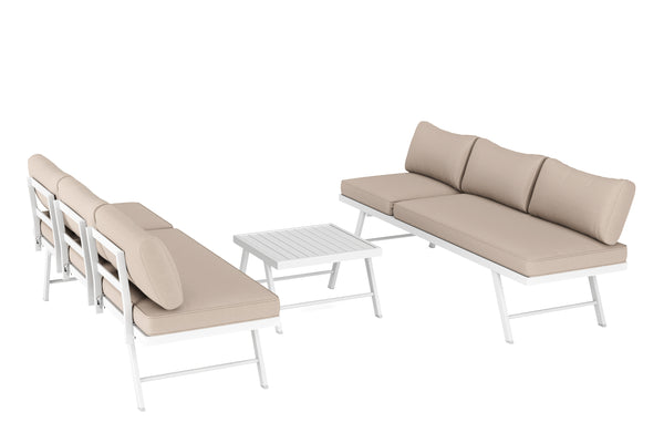 Lounge CALVI multifunktional beige/weiss