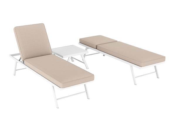 Lounge CALVI multifunktional beige/weiss