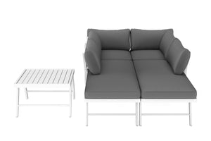 Lounge CALVI multifunktional anthrazit/weiss