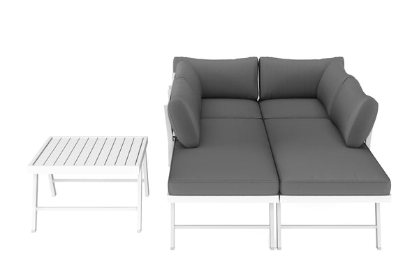 Lounge CALVI multifunktional anthrazit/weiss