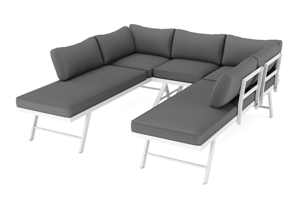 Lounge CALVI multifunktional anthrazit/weiss