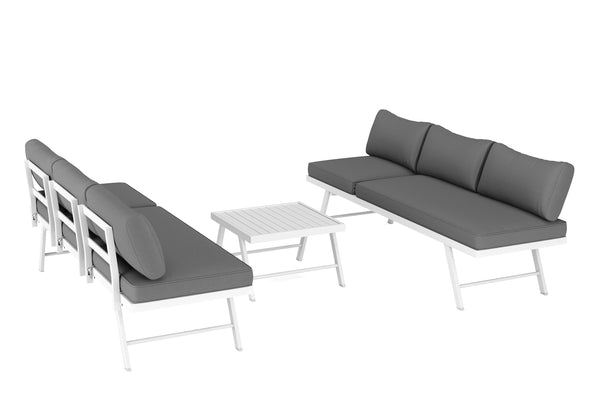 Lounge CALVI multifunktional anthrazit/weiss