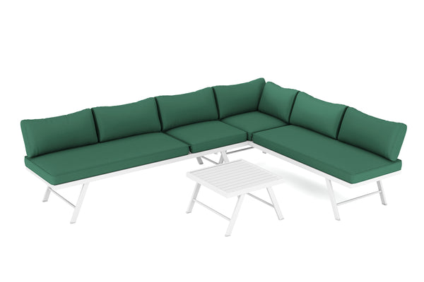 Lounge CALVI multifunktional grün/weiss