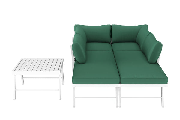 Lounge CALVI multifunktional grün/weiss