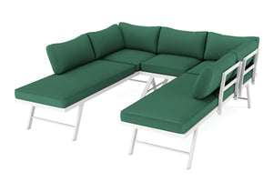 Lounge CALVI multifunktional grün/weiss