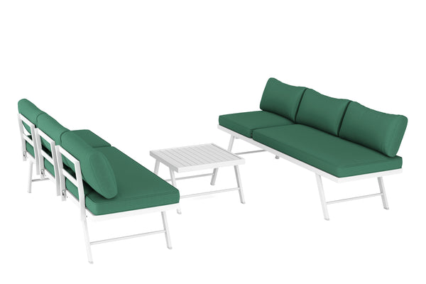 Lounge CALVI multifunktional grün/weiss
