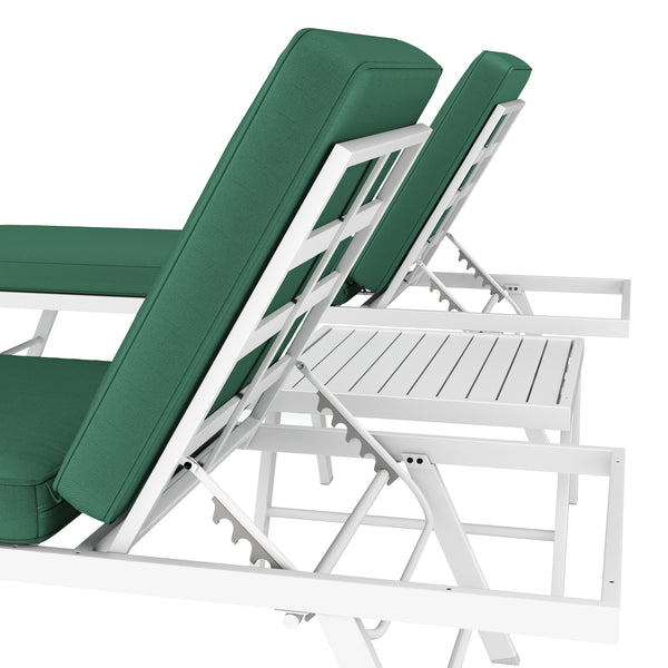 Lounge CALVI multifunktional grün/weiss
