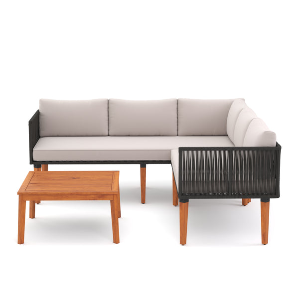 Lounge DELGADA schwarz/natur/hellgrau