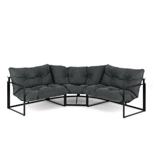 Lounge FLORENZIA anthrazit/schwarz