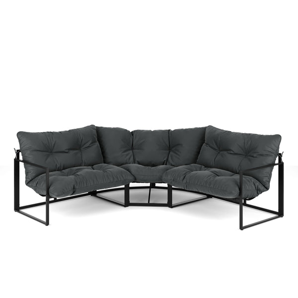 Lounge FLORENZIA anthrazit/schwarz