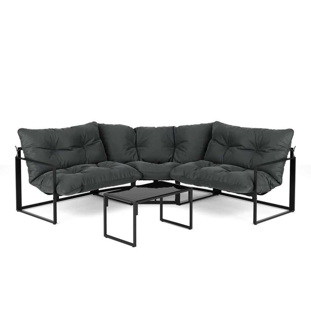 Lounge FLORENZIA anthrazit/schwarz