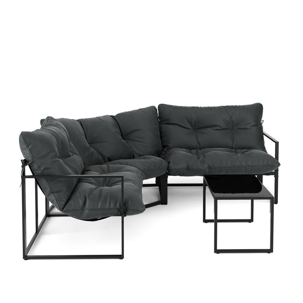 Lounge FLORENZIA anthrazit/schwarz